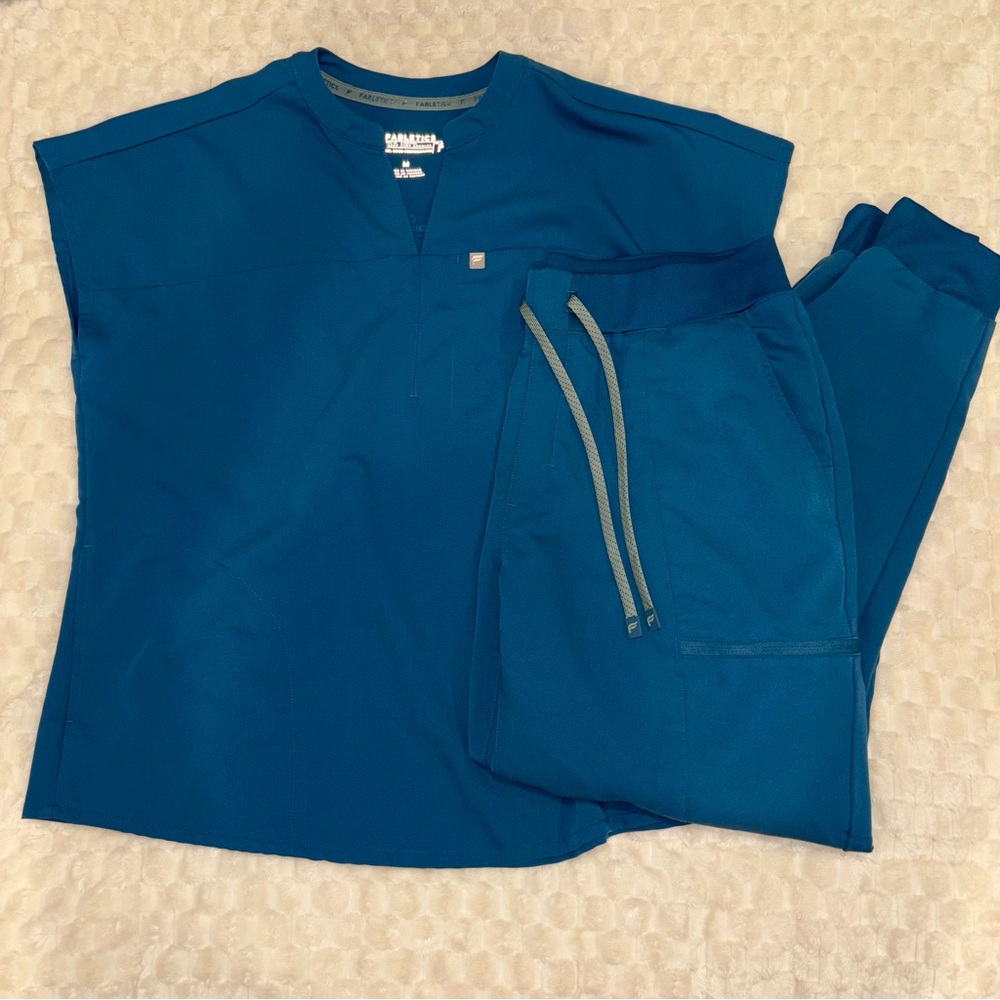 Caribbean Blue Scrub Set